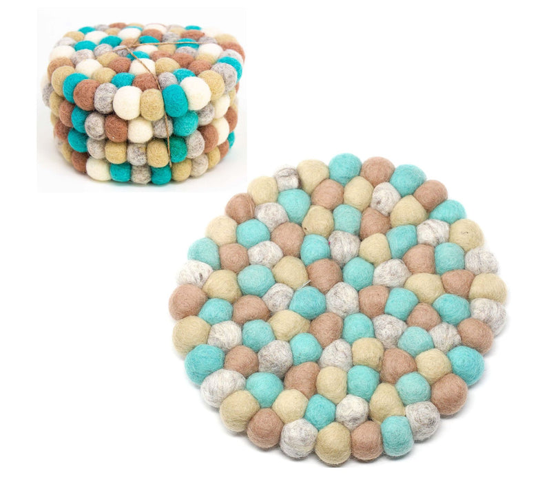 Global Crafts Handcrafted Felt Trivet & CoasterChakra Set — View 14