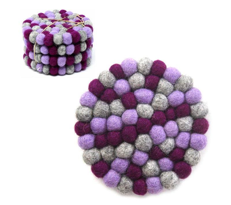 Global Crafts Handcrafted Felt Trivet & CoasterChakra Set — View 17