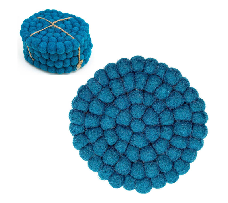 Global Crafts Handcrafted Felt Coaster Set & Trivet — View 15