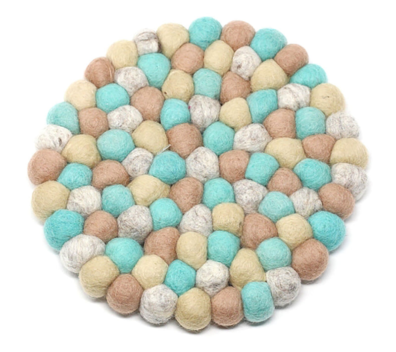 Global Crafts Handcrafted Felt Trivet and Napkin Ring Set — View 3