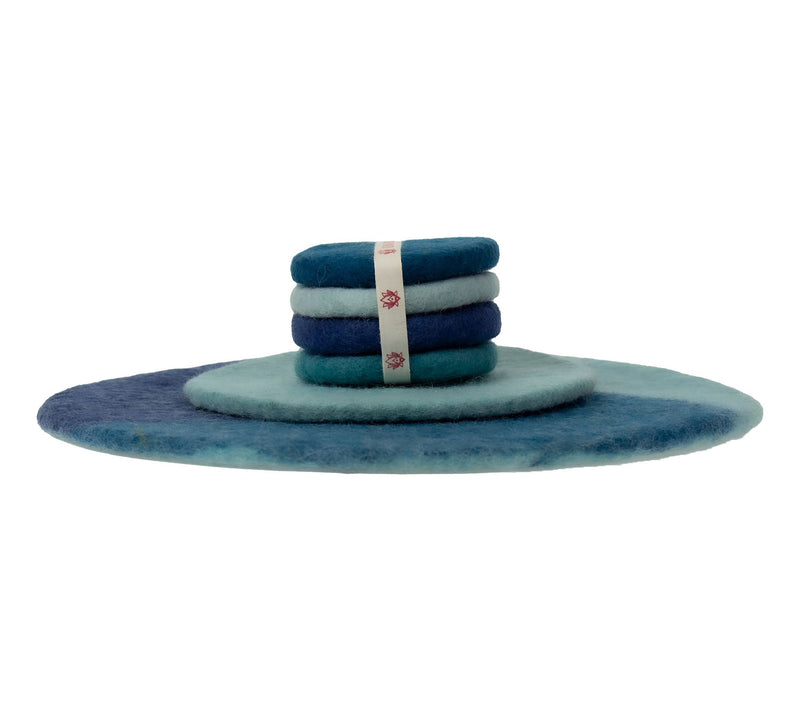 Global Crafts Felt Paisley Charger, Trivet & Coaster Gift Set — View 2