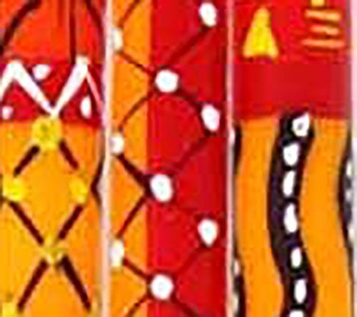Global Crafts Unscented Hand-Painted Dinner Candles, Set of 3 — View 14