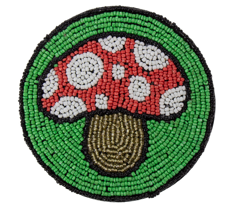 Global Crafts Hand Embroidered Glass Bead Coasters, Set of 4 — View 16