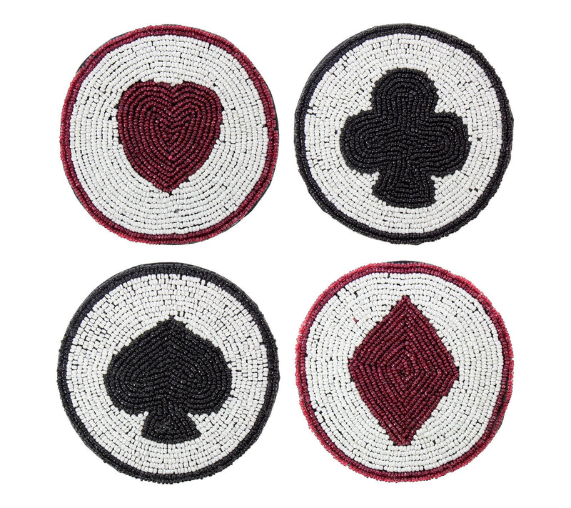 Global Crafts Hand Embroidered Glass Bead Coasters, Set of 4 — View 13