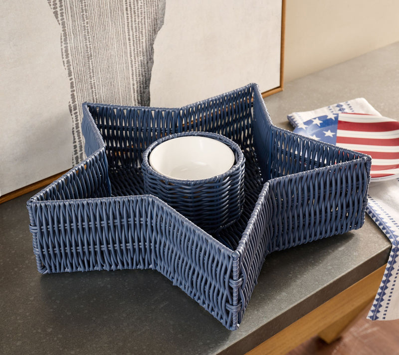 Martha Stewart 17" Indoor/Outdoor Star Shaped Chip & Dip — Main view