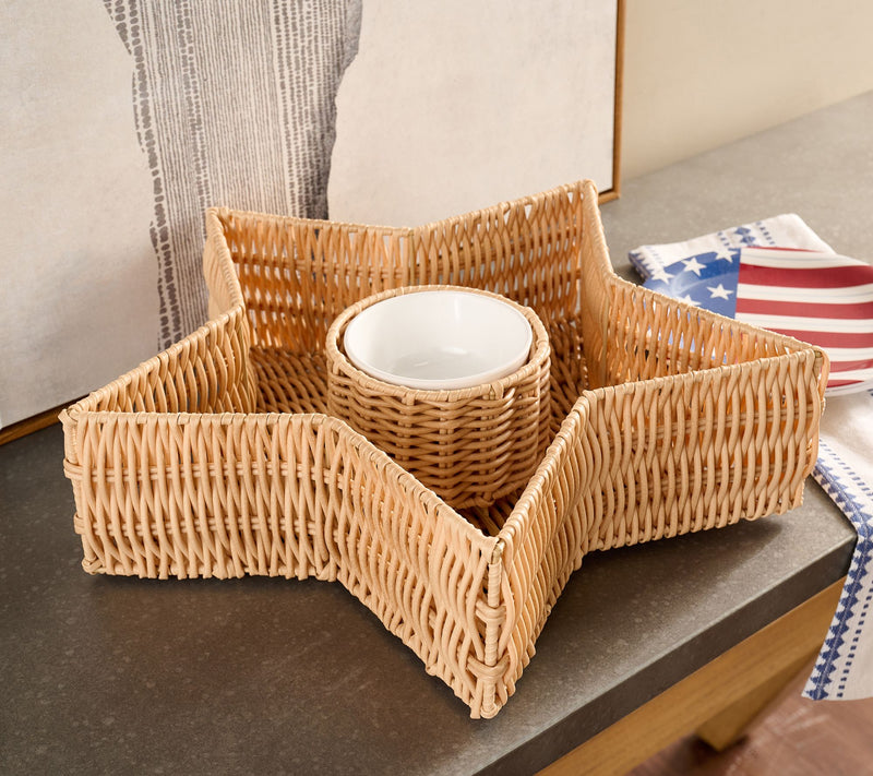 Martha Stewart 17" Indoor/Outdoor Star Shaped Chip & Dip — View 5