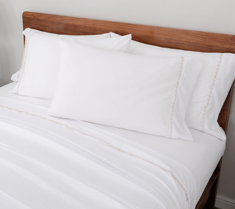 Berkshire Eyelet Embroidered Heritage Wash Sheet Set- Twin — View 5