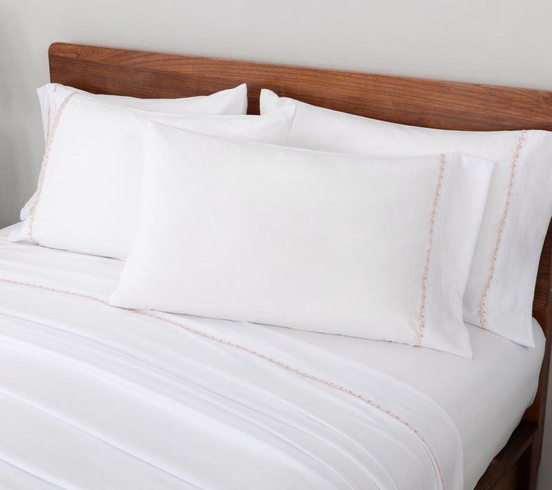 Berkshire Eyelet Embroidered Heritage Wash Sheet Set- Twin — View 9