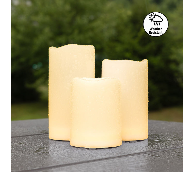 LumaBase Solar Powered Candles- Set of 3 — View 3