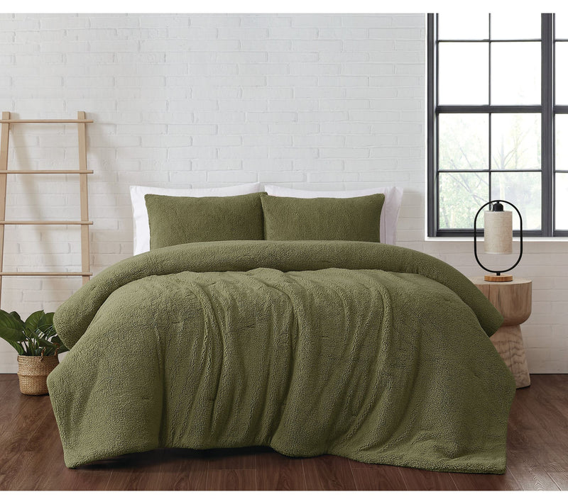 Brooklyn Loom Marshmallow Sherpa King ComforterSet — Main view