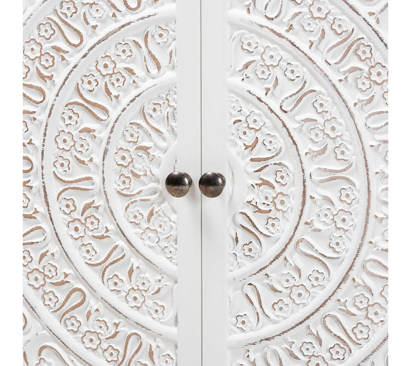 Baxton Studio Y elena White Woo d 2-Door Storag e Cabinet — View 4
