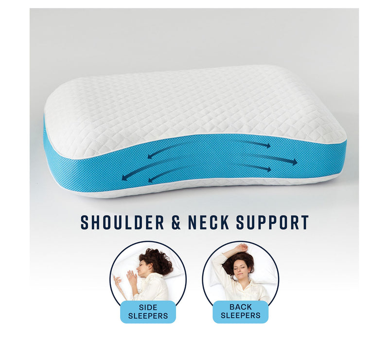 Bodipedic Side and Back Sleeper Memory Foam BedPillow — View 4
