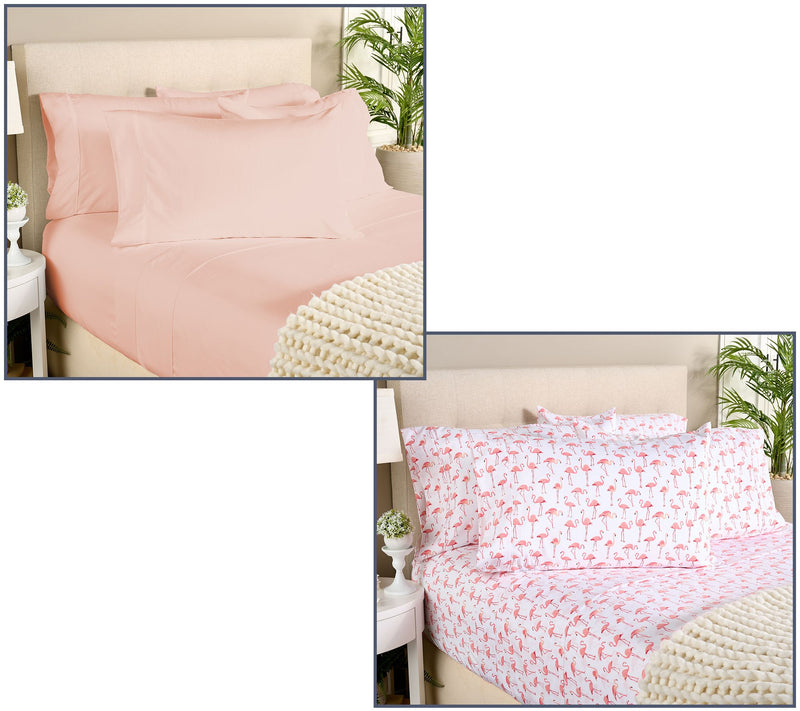 Home Reflections 2pk Double Brushed Sheet Sets with Extra Cases — View 13