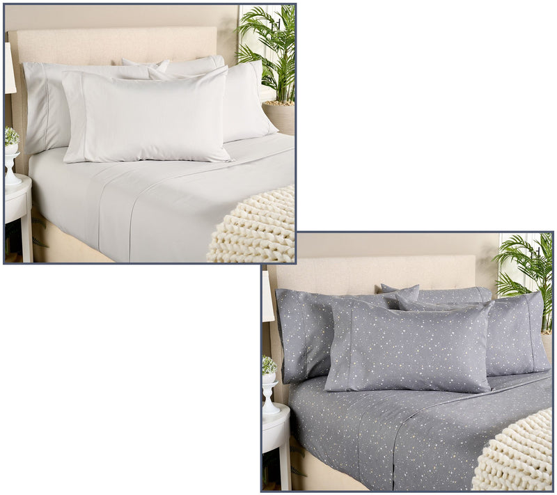 Home Reflections 2pk Double Brushed Sheet Sets with Extra Cases — View 7
