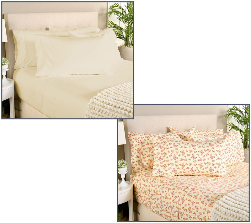 Home Reflections 2pk Double Brushed Sheet Sets with Extra Cases — View 21