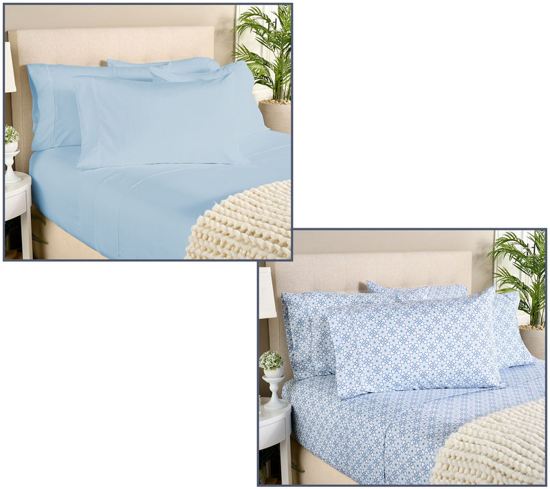 Home Reflections 2pk Double Brushed Sheet Sets with Extra Cases — View 5