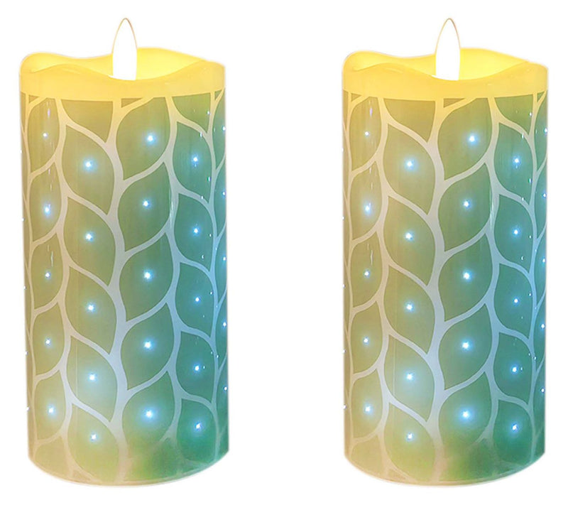 Temp-tations Seasonal Set of 2 6" Fiberoptic Candles — View 3