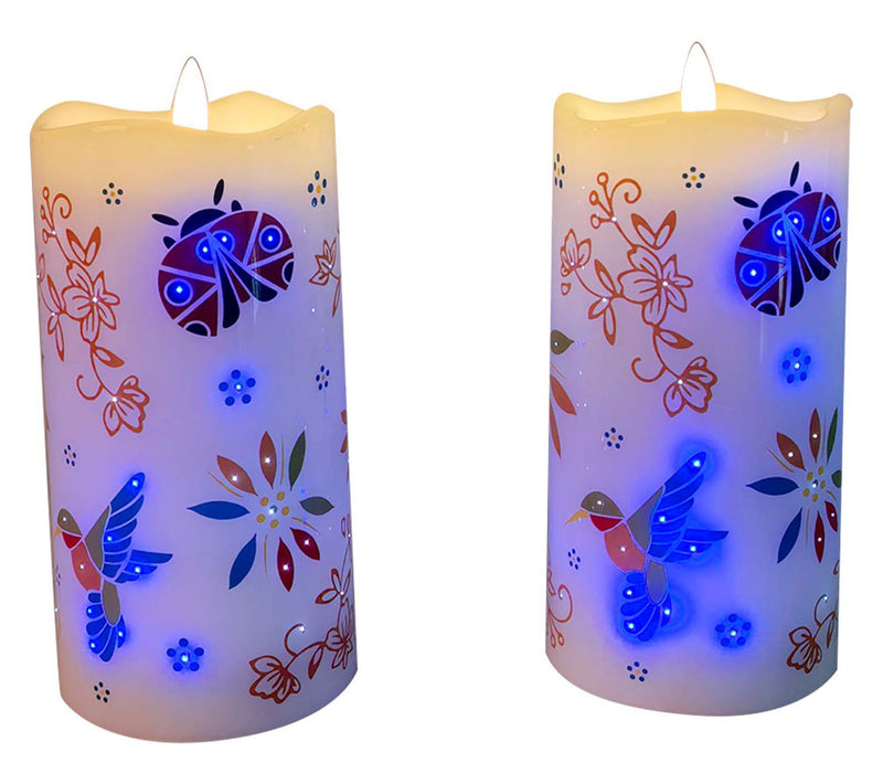 Temp-tations Seasonal Set of 2 6" Fiberoptic Candles — View 5