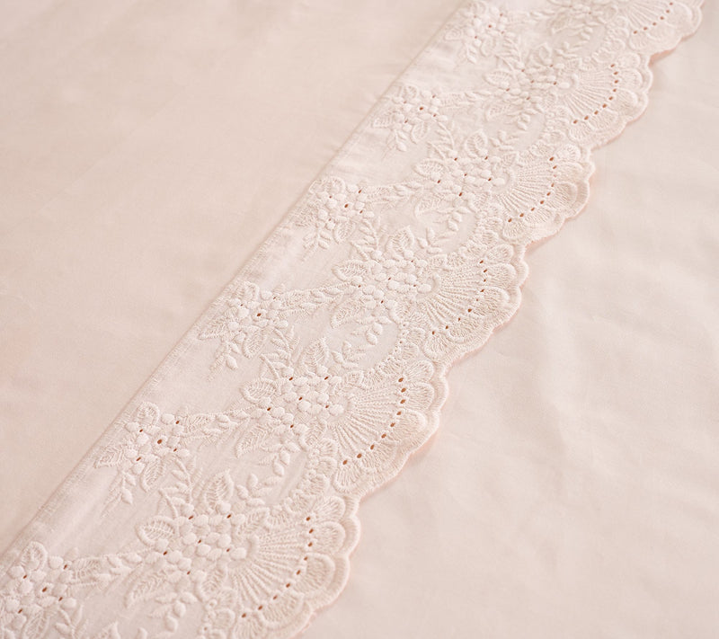 Mrs. H by Dee Hilfiger 300TC Cotton Percale Eyelet Sheet Set — View 2