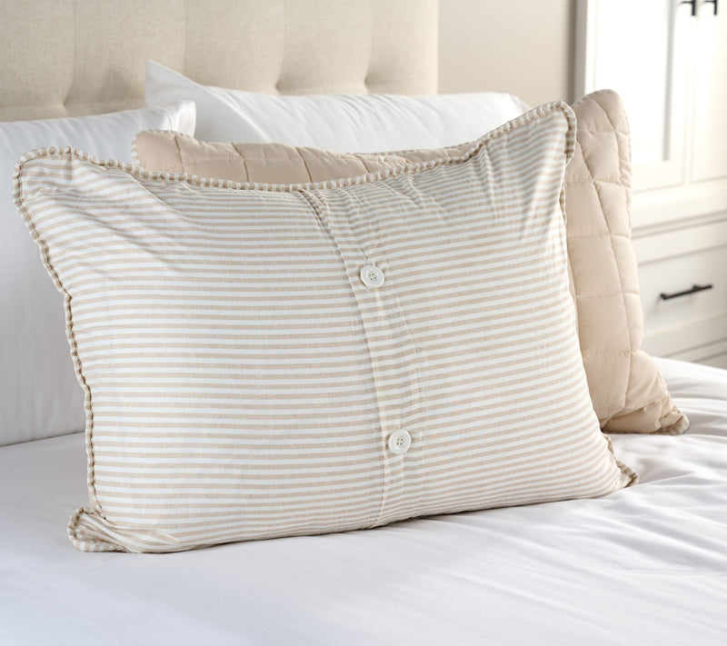 Home Reflections Reversible Quilt & Sham Set - Queen — View 2