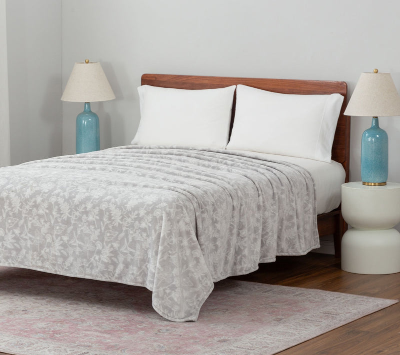 Berkshire Farmhouse Fleur Printed Velvetsoft Blanket - King — View 14