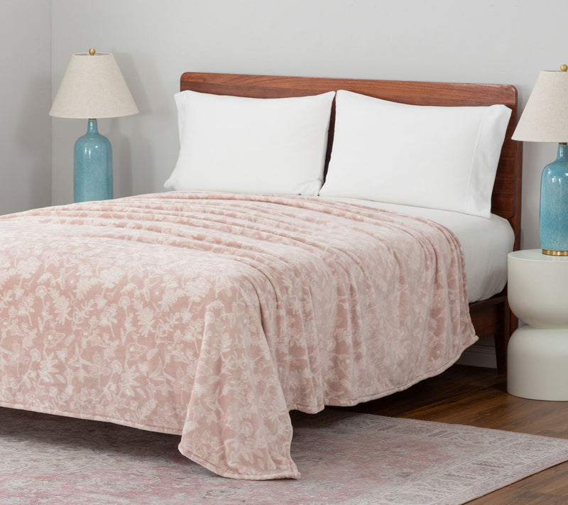 Berkshire Farmhouse Fleur Printed Velvetsoft Blanket - King — Main view