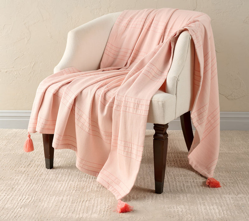 Northern Nights Striped 60x70 Throw w/ Tassels and Gift Box — View 7