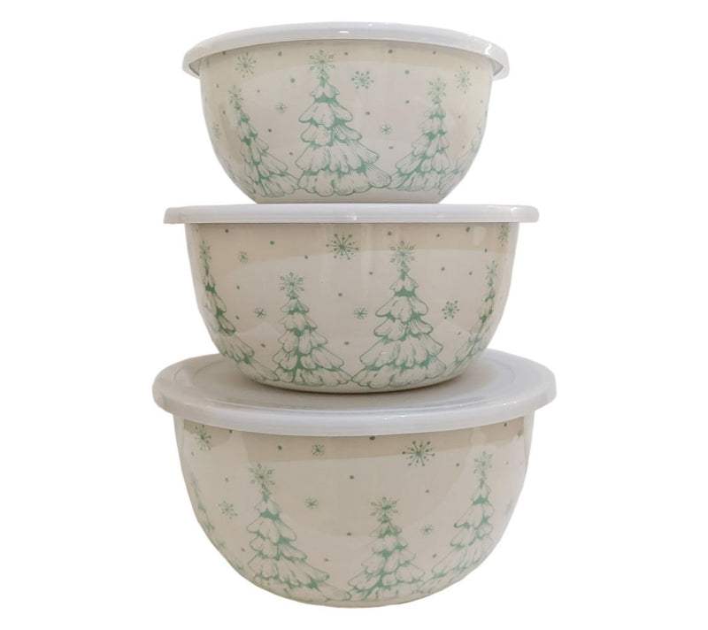 Temp-tations Seasonal Set of 3 Stainless Steel Bowls with Lids — View 11