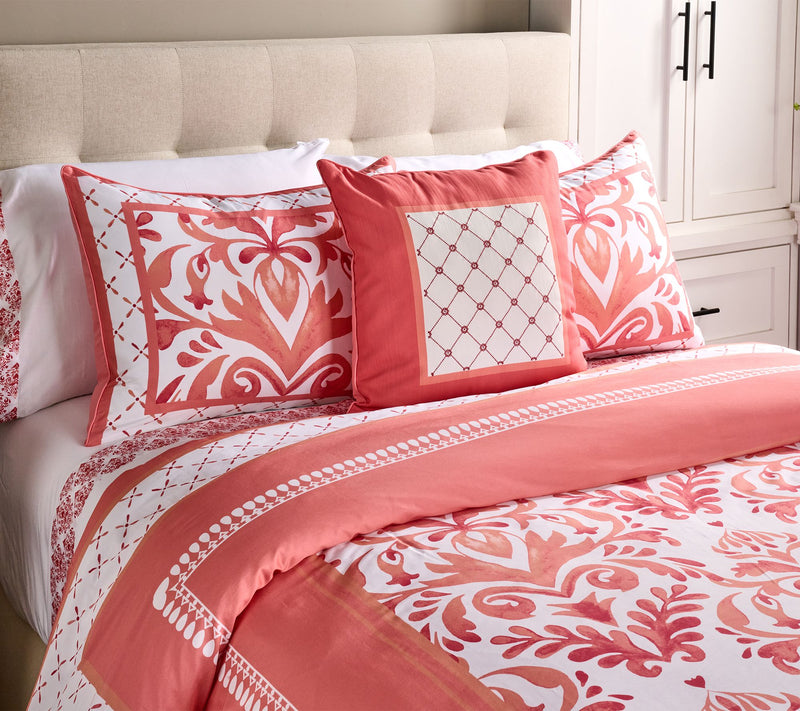Hotel du Cobb 300TC Cotton Sateen Printed 4pc Comforter Set - King — View 9