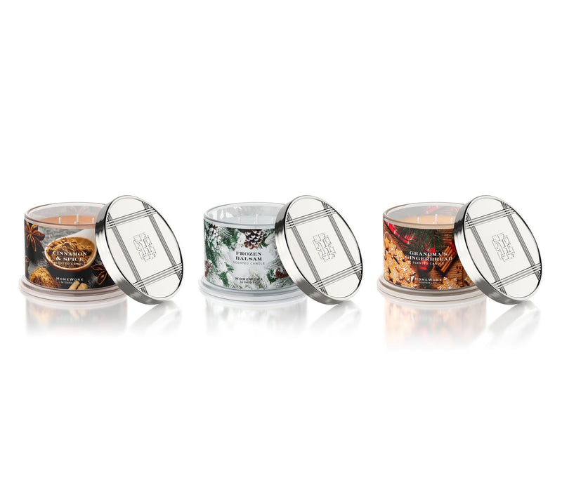 HomeWorx by Slatkin + Co. Set of 3 18 oz. Candles — Main view