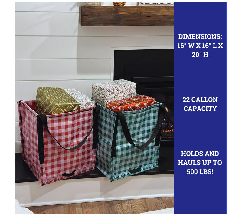 DuraSack Set of (2) Holiday 22-gal Heavy Duty Home & Yard Tote — View 8