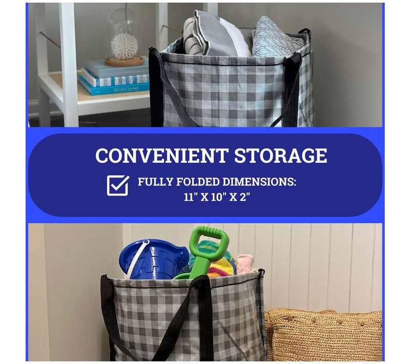 DuraSack Gingham 22-gallon Heavy Duty Home & Yard Tote — View 5