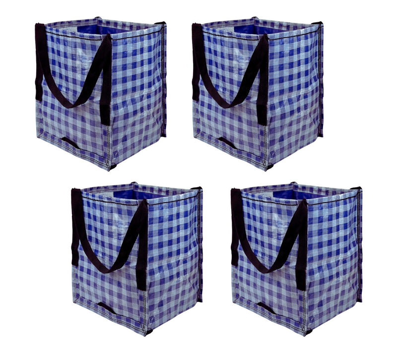 DuraSack Set of (4) Gingham 22-gal Heavy Duty Home & Yard Tote — View 14