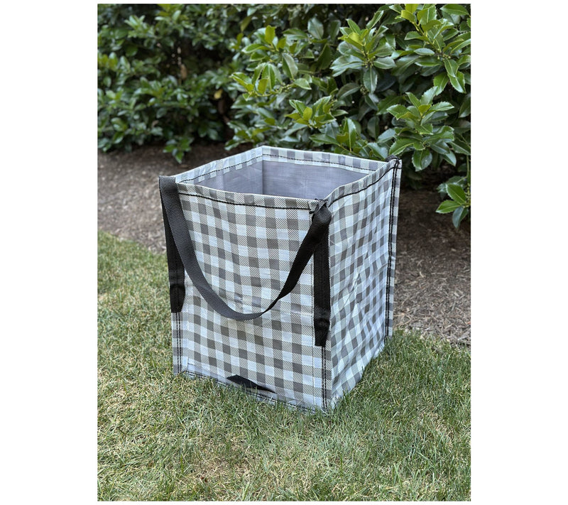 DuraSack Set of (4) Gingham 22-gal Heavy Duty Home & Yard Tote — View 4