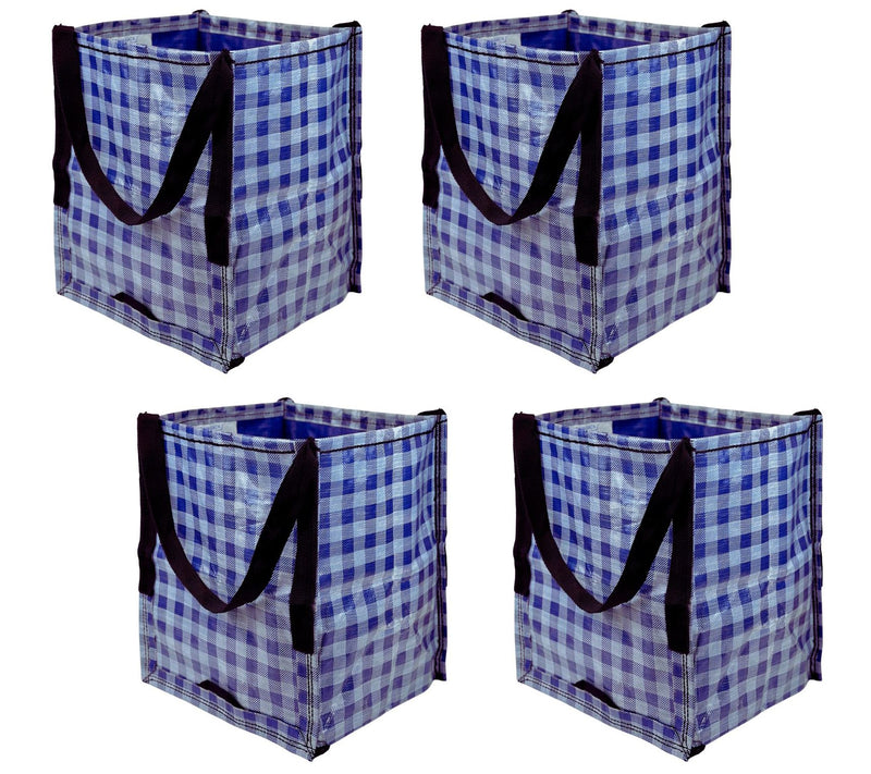 DuraSack Set of (4) Gingham 22-gal Heavy Duty Home & Yard Tote — Main view