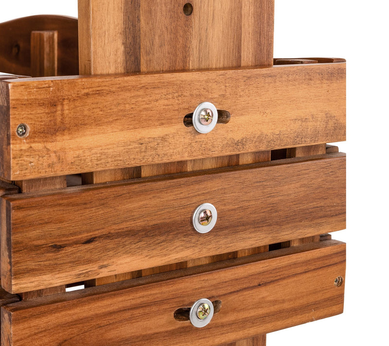 Seville Classics 3-Tier Acacia Wood Vertical Garden Planter — View 3