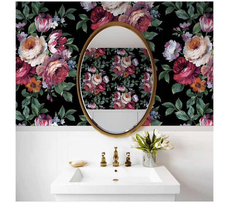 NextWall Large Bouquet Floral Peel and Stick Wallpaper — View 3