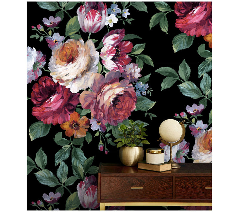 NextWall Large Bouquet Floral Peel and Stick Wallpaper — View 6