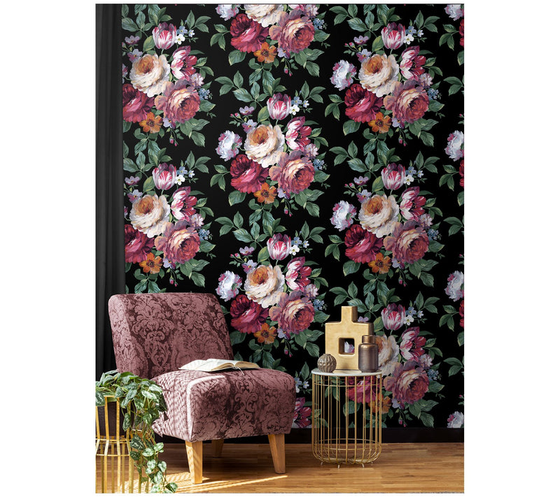 NextWall Large Bouquet Floral Peel and Stick Wallpaper — View 5