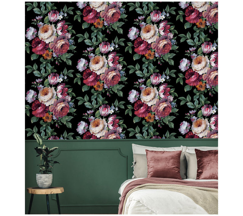 NextWall Large Bouquet Floral Peel and Stick Wallpaper — View 4