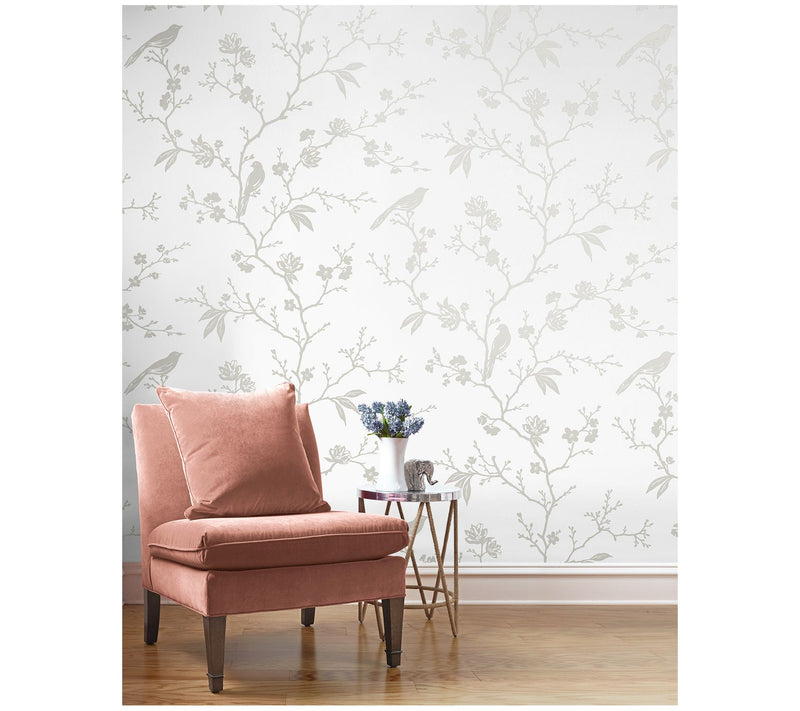 NextWall Songbird Chinoiserie Peel and Stick Wallpaper — View 2