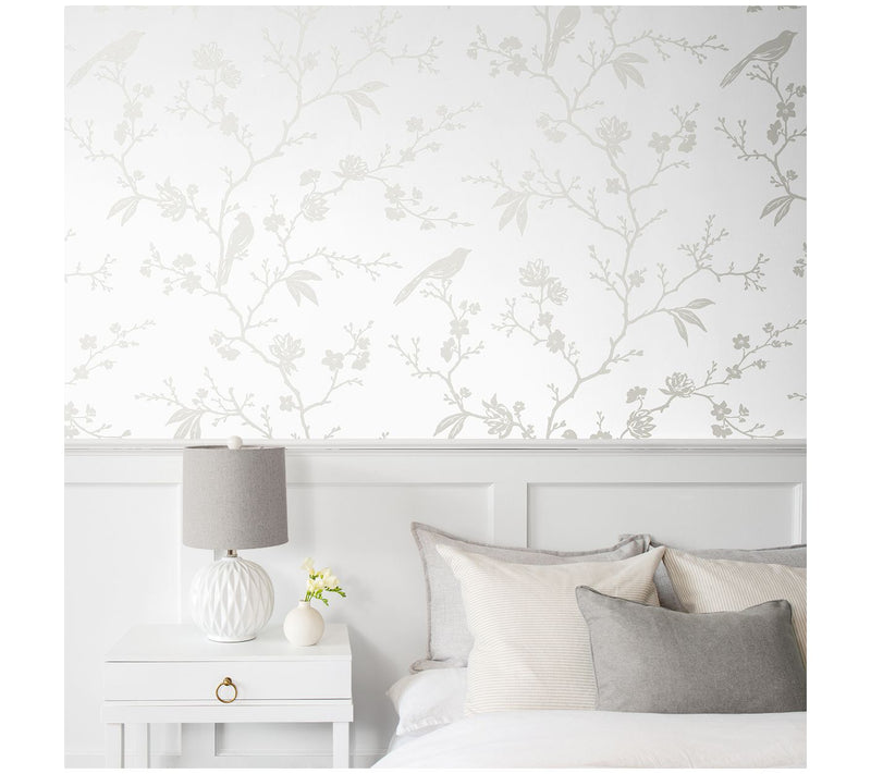 NextWall Songbird Chinoiserie Peel and Stick Wallpaper — View 3