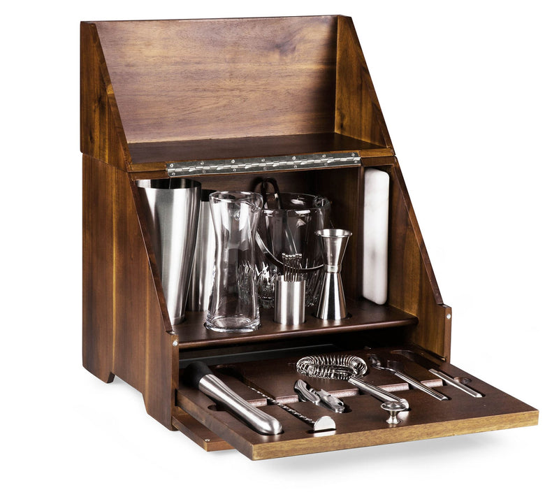 Legacy NFL Madison Acacia Wood Tabletop Bar Set — View 2