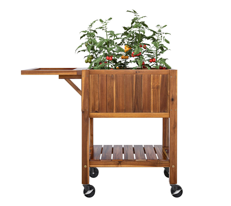 Seville Classics Acacia Wood Raised Garden Bed Planter — View 4