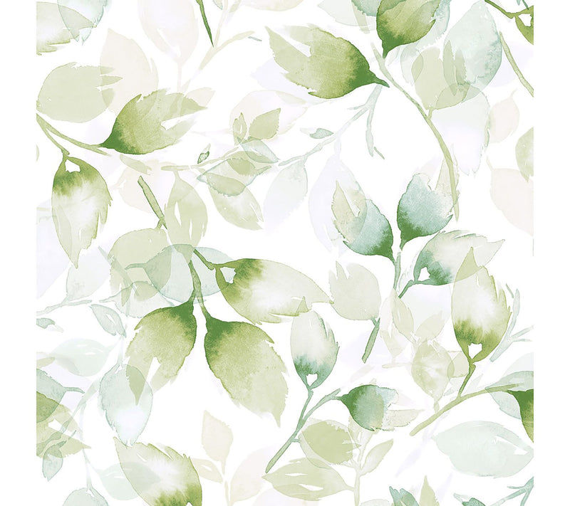 Lillian August Watercolor Leaves Peel and StickWallpaper — View 10