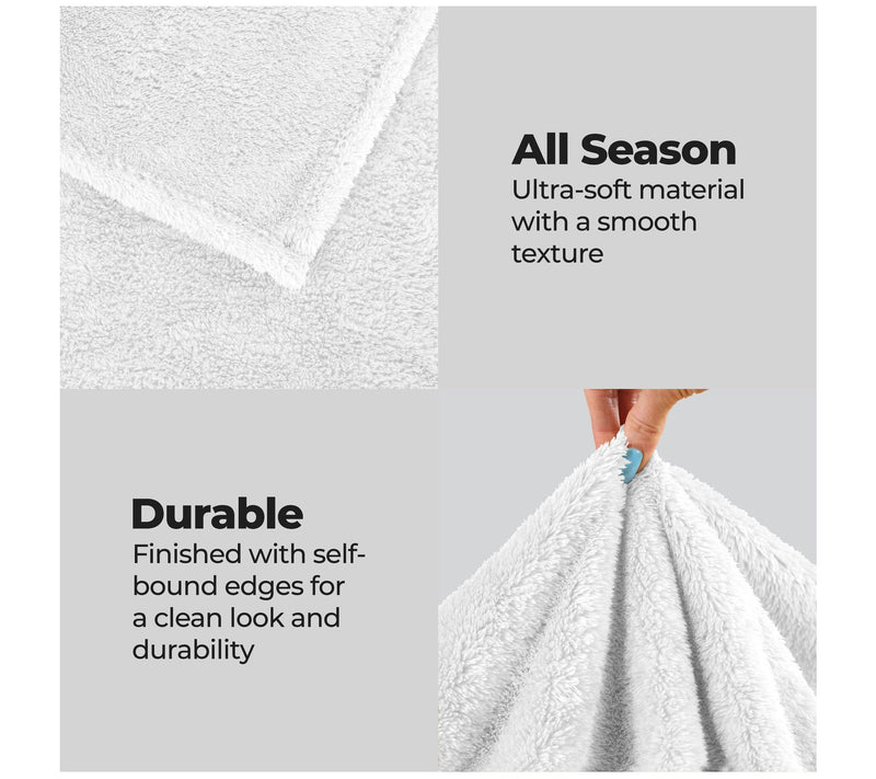 Superior Solid Fleece Medium Weight Fluffy SoftBlanket King — View 7