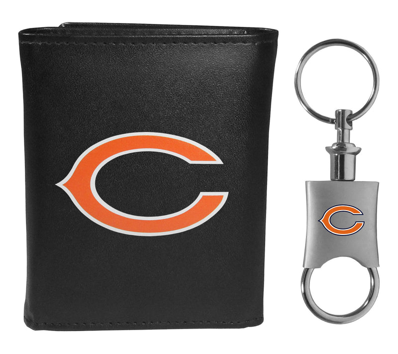Siskiyou Sports NFL Leather Tri-Fold Wallet & Vlet Key Chain — Main view