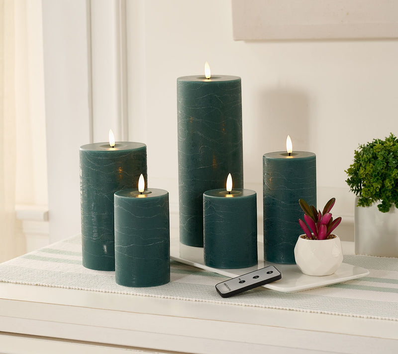 Home Reflections Set of 5 Flameless Coastal Pillars — View 5