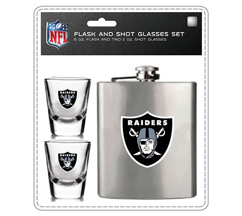 Mojo Licensing NFL Flask Set - 1 Flask and 2 Shot Glasses — View 4