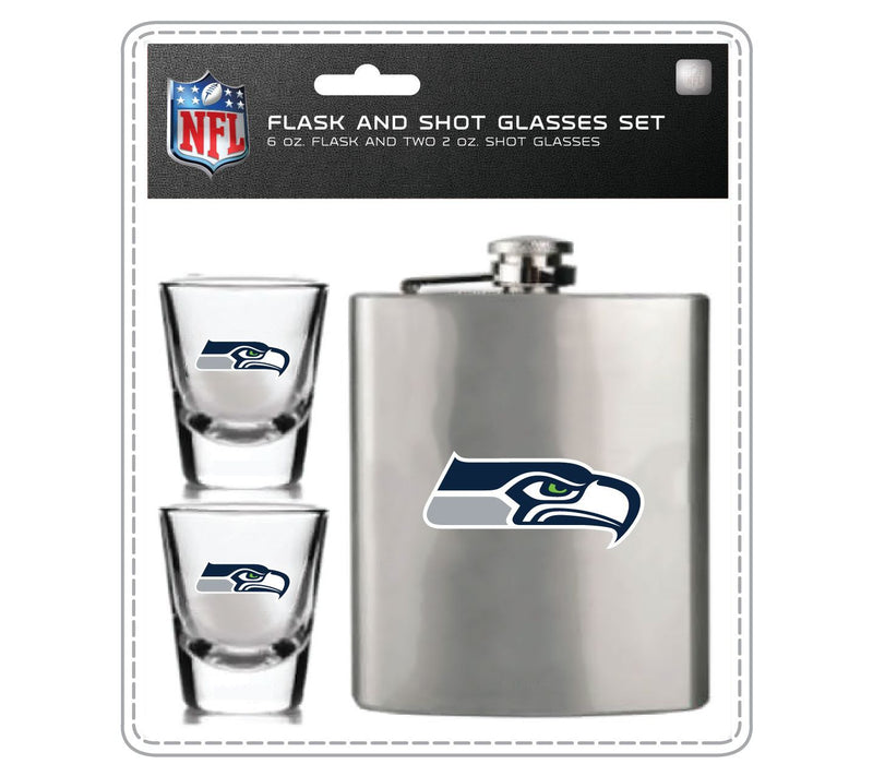 Mojo Licensing NFL Flask Set - 1 Flask and 2 Shot Glasses — View 37